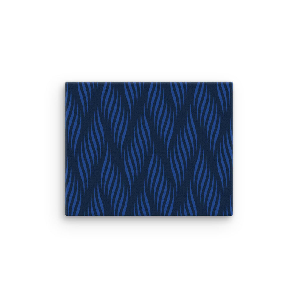 Blue patterned luxury canvas print on a white background