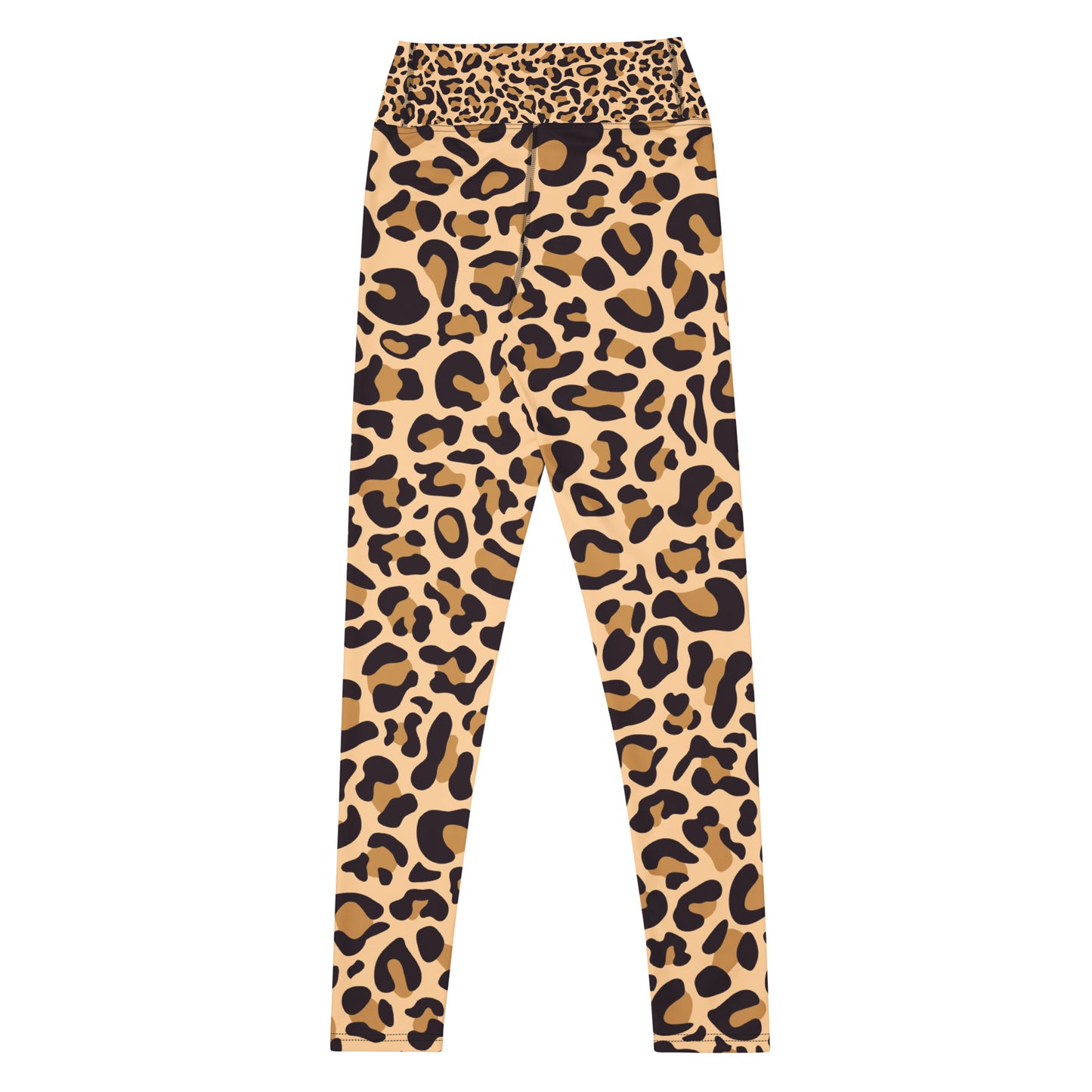 Leopard print leggings on a white background