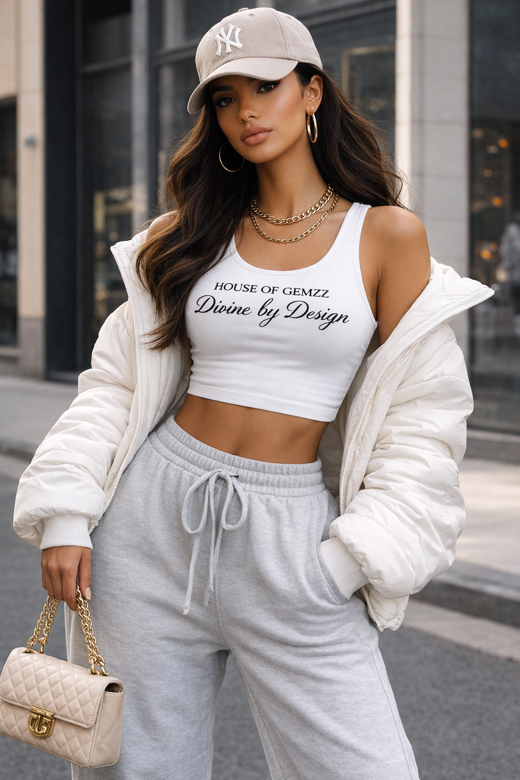 House of Gemzz "Divine by Design" Crop Top Tank