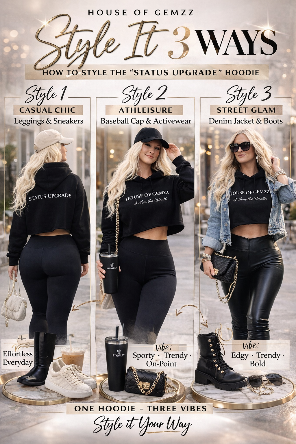 Status Upgrade Crop Hoodie