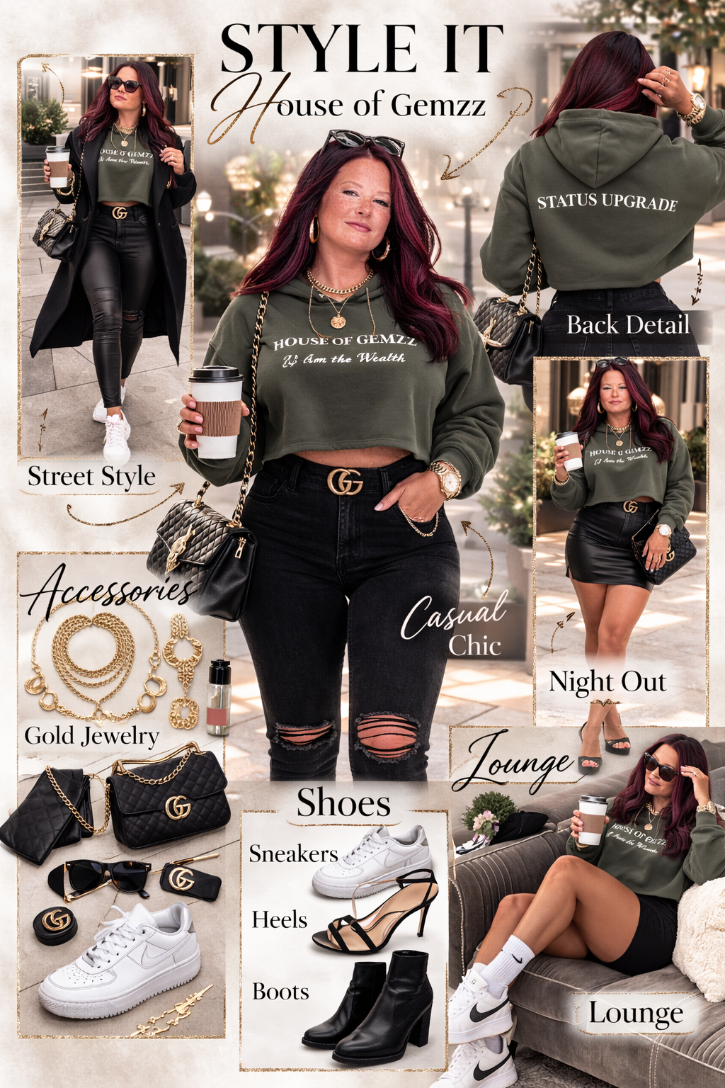 Status Upgrade Crop Hoodie